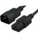 Picture of COMSOL POWER EXTENSION CABLE IEC-C13 FEMALE TO IEC-C14 MALE 2M BLACK