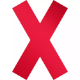 Picture of DURABLE FLOOR MARKING SIGN RED CROSS 430MM RED/WHITE PACK 5