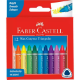 Picture of FABER-CASTELL TRIANGULAR GRIP WAX CRAYONS ASSORTED PACK 12