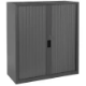 Picture of STEELCO TAMBOUR DOOR CABINET 3 SHELVES 1200H X 900W X 463D MM BLACK SATIN