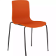 Picture of DAL ACTI CHAIR 4-LEG BLACK POWDERCOAT FRAME ORANGE POLYPROP SHELL