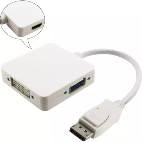 Picture of COMSOL DISPLAYPORT ADAPTER MALE TO VGA / DVI / HDMI 200MM WHITE