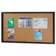 Picture of VISIONCHART BE NOTICED NOTICE CASE 2 SLIDING DOOR 1525 X 915MM BLACK FRAME CORK BACKING