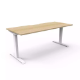 Picture of RAPIDLINE BOOST STATIC SINGLE SIDED WORKSTATION 1500MM NATURAL OAK TOP / WHITE FRAME