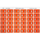 Picture of AVERY 43304 LATERAL FILE LABEL SIDE TAB COLOUR CODE D 25 X 38MM DARK ORANGE PACK 180