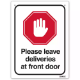Picture of DURUS WALL SIGN HOME DELIVERIES RECTANGLE 225 X 300MM BLACK/RED