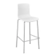 Picture of DAL ACTI CHAIR 4-LEG HIGH BARSTOOL CHROME FRAME WHITE SHELL