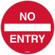 Picture of DURUS ADHESIVE FLOOR SIGN NO ENTRY CIRCULAR 250MM RED/WHITE