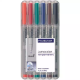 Picture of STAEDTLER 316 LUMOCOLOR NON-PERMANENT MARKER FINE 0.6MM ASSORTED WALLET 6