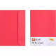 Picture of QUILL C6 COLOURED ENVELOPES PLAINFACE STRIP SEAL 80GSM 114 X 162MM RED PACK 25