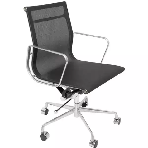 Picture of RAPIDLINE WM600 MESH MEETING ROOM CHAIR MEDIUM BACK BLACK