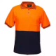 Picture of PORTWEST MP110 TWO TONED MICRO MESH POLO SHIRT ORANGE NAVY 3XL
