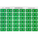 Picture of AVERY 43344 LATERAL FILE LABEL SIDE TAB YEAR CODE 4 25 X 38MM LIGHT GREEN PACK 180