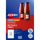 Picture of AVERY 980014 L7123 BLANK PRINTABLE LABELS RECTANGLE LASER/INKJET 14UP GLOSSY WHITE PACK 140