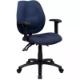 Picture of YS DESIGN SABINA TASK CHAIR HIGH BACK WITH ARMS BLUE