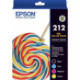 Picture of EPSON 212 INK CARTRIDGE VALUE PACK BLACK/CYAN/MAGENTA/YELLOW