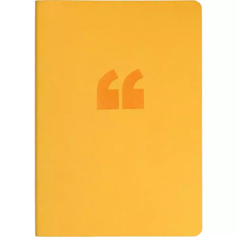 Picture of COLLINS EDGE NOTEBOOK RULED 240 PAGE RAINBOW EDGING A5 YELLOW