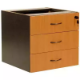 Picture of OXLEY FIXED DESK PEDESTAL 3-DRAWER LOCKABLE 450 X 476 X 470MM BEECH/IRONSTONE