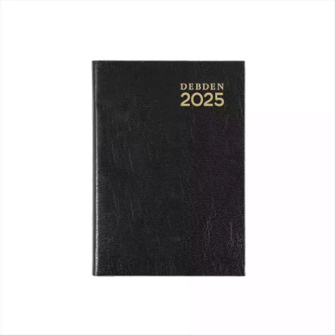 Picture of DEBDEN KYOTO 3333.P99 CARBON OFFSET DIARY WEEK TO VIEW A7 BLACK