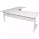 Picture of RAPID SPAN CORNER WORKSTATION METAL MODESTY PANEL 1800 X 1800 X 700MM WHITE