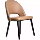 Picture of DURAFURN SEMIFREDDO CHAIR BLACK LEG TAUPE VINYL SEAT