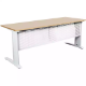 Picture of SUMMIT OPEN DESK WITH METAL C-LEGS 1500 X 750MM BEECH/WHITE