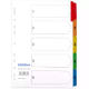 Picture of INITIATIVE INDEX DIVIDERS A4 1-5 TAB WHITE WITH COLOURED TABS