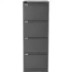 Picture of MERCURY FILING CABINET 4 DRAWER 470 X 620 X 1320MM GRAPHITE RIPPLE