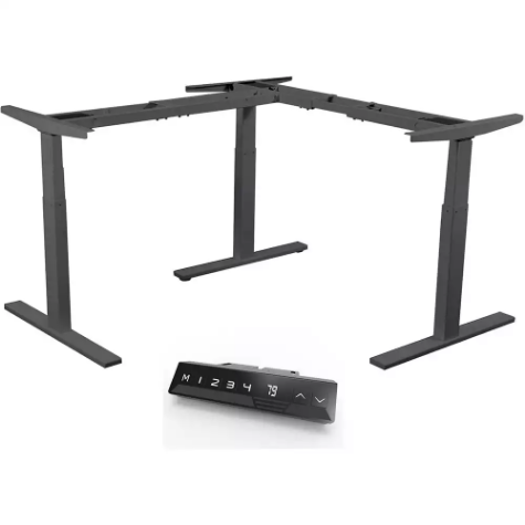 Picture of INFINITY ELECTRIC HEIGHT ADJUSTABLE CORNER WORKSTATION DESK 3 MOTOR BLACK FRAME ONLY