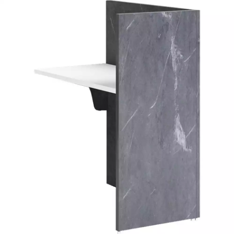 Picture of SORRENTO RECEPTION COUNTER DESK RETURN ONLY 900 X 600 X 1150MM MARBEL CHARCOAL