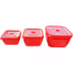 Picture of CONNOISSEUR MICROWAVE CONTAINER RESEALABLE RED PACK 3