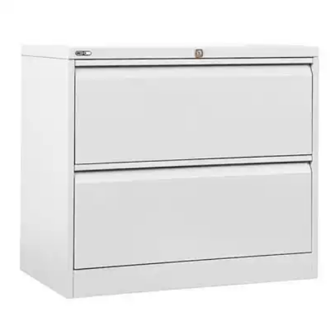 Picture of GO LATERAL FILING CABINET 2 DRAWER HEAVY DUTY 705 X 900 X 473MM WHITE CHINA