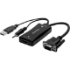 Picture of COMSOL VGA ADAPTER MALE AND 3.5MM AUDIO TO HDMI FEMALE 200MM BLACK