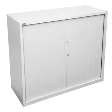 Picture of GO STEEL TAMBOUR DOOR CABINET NO SHELVES 1016 X 900 X 473MM WHITE CHINA