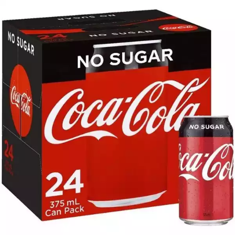 Picture of COCA-COLA NO SUGAR CANS 375ML CARTON 24
