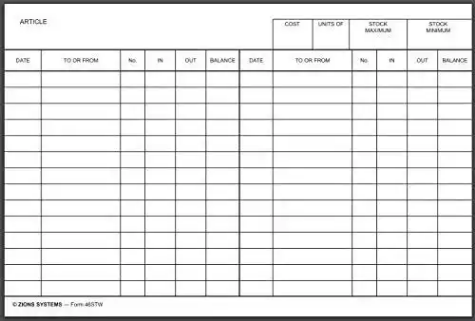 Picture of ZIONS 46STW STOCK CARDS 6X4 WHITE PACK 100