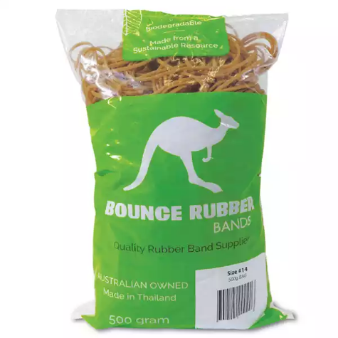 Picture of BOUNCE RUBBER BANDS SIZE 10 500GM NATURAL TAN