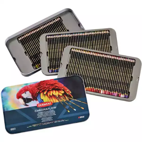 Picture of DERWENT CHROMAFLOW PENCILS TIN 100