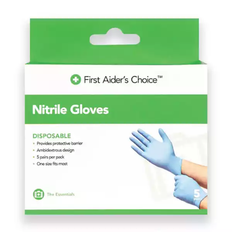 Picture of FAC DISPOSABLE NITRILE GLOVES BLUE PACK 5