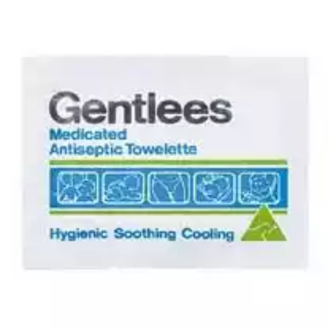 Picture of GENTLEES MEDICATED ANTISEPTIC WIPES INDIVIDUALLY WRAPPED