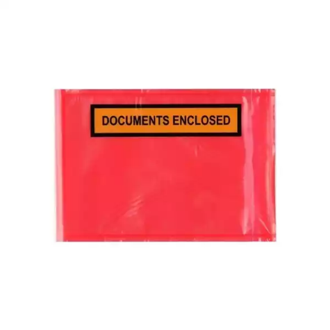 Picture of PACKAGING ENVELOPE (DOCULOPE) DOCUMENTS ENCLOSED 230 X 165MM PREMIUM RED/YELLOW BOX 1000