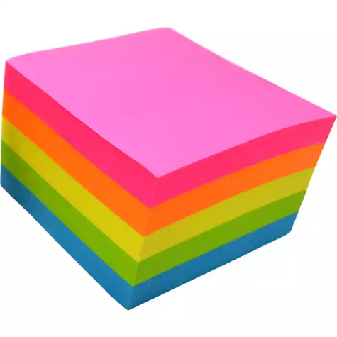 Picture of RAINBOW MY CRAFT STICKY NOTES FLURO ASSORTED 76 X 76MM 500 SHEETS