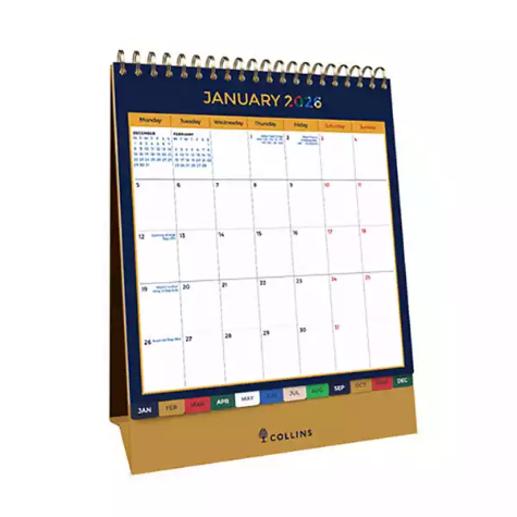 Picture of COLLINS EDGE MIRA EDMRDC DESK CALENDAR MONTH TO VIEW 220 X 175MM