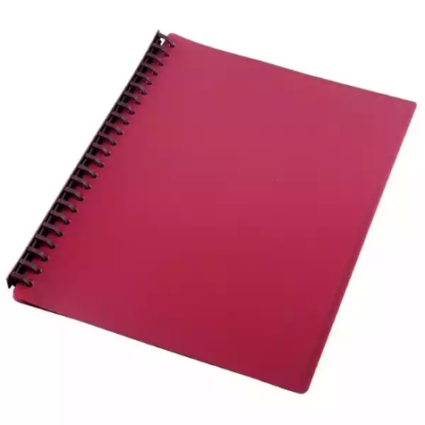 Picture of SOVEREIGN A4 DISPLAY BOOK 20 POCKET REFILLABLE A4 BURGUNDY