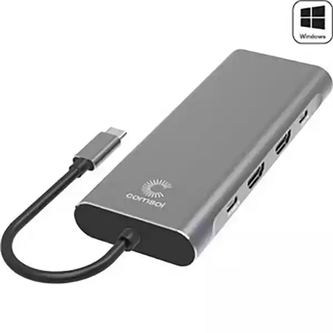 Picture of COMSOL USB-C TO DUAL HDMI MULTIPORT ADAPTOR 4K GREY