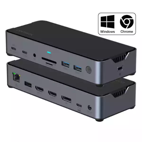 Picture of COMSOL USB-C TRIPLE MONITOR USB-C 14 PORT DOCKING STATION BLACK