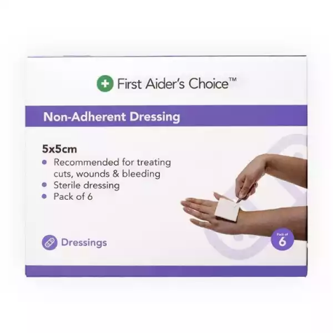 Picture of FIRST AIDERS CHOICE NON-ADHERENT DRESSING PAD 50 X 50MM PACK 6