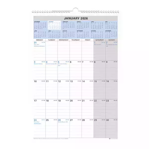 Picture of DEBDEN WALL CALENDAR CE0013 MONTH TO VIEW 300 X 432MM