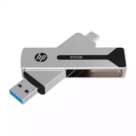 Picture of HP 911 PRO USB TYPE A AND C FLASH DRIVE 512GB SILVER