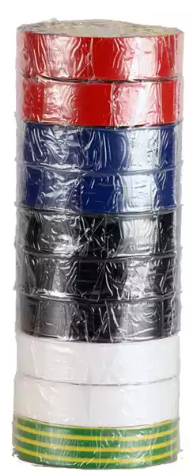 Picture of HUSKY PVC INSULATION TAPE 440 18MM X 20M ASSORTED PACK 10